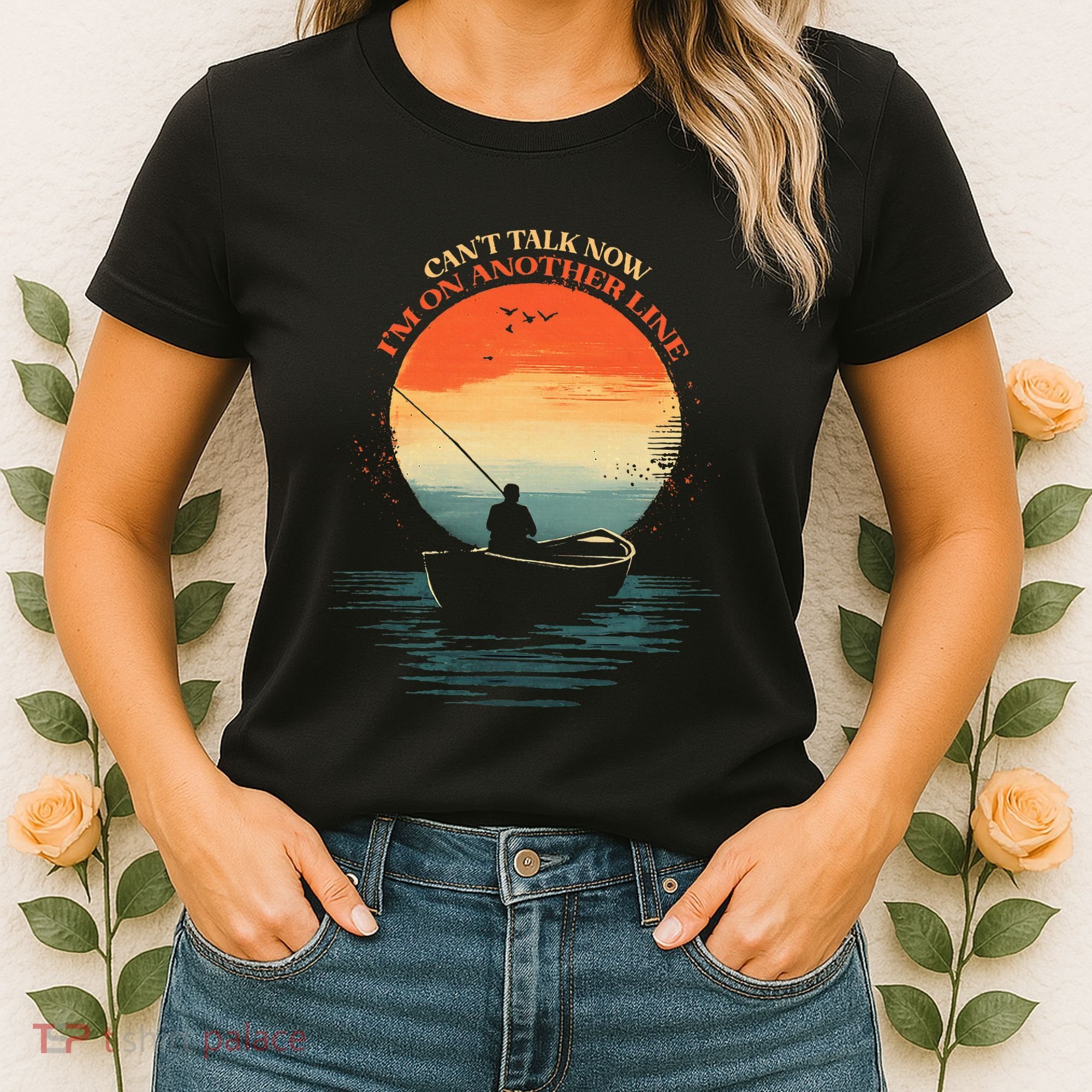 IM On Another Line Fisherman Angler Kayak Fishing Pun Women's T-Shirt