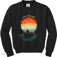 IM On Another Line Fisherman Angler Kayak Fishing Pun Kids Sweatshirt thumb 0