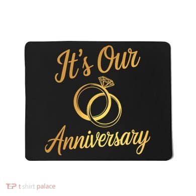 ItS Our Anniversary Shirts For Married Couples Husband Wife Mousepad