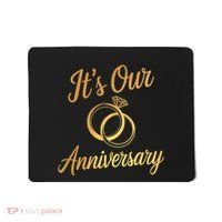 ItS Our Anniversary Shirts For Married Couples Husband Wife Mousepad thumb 0