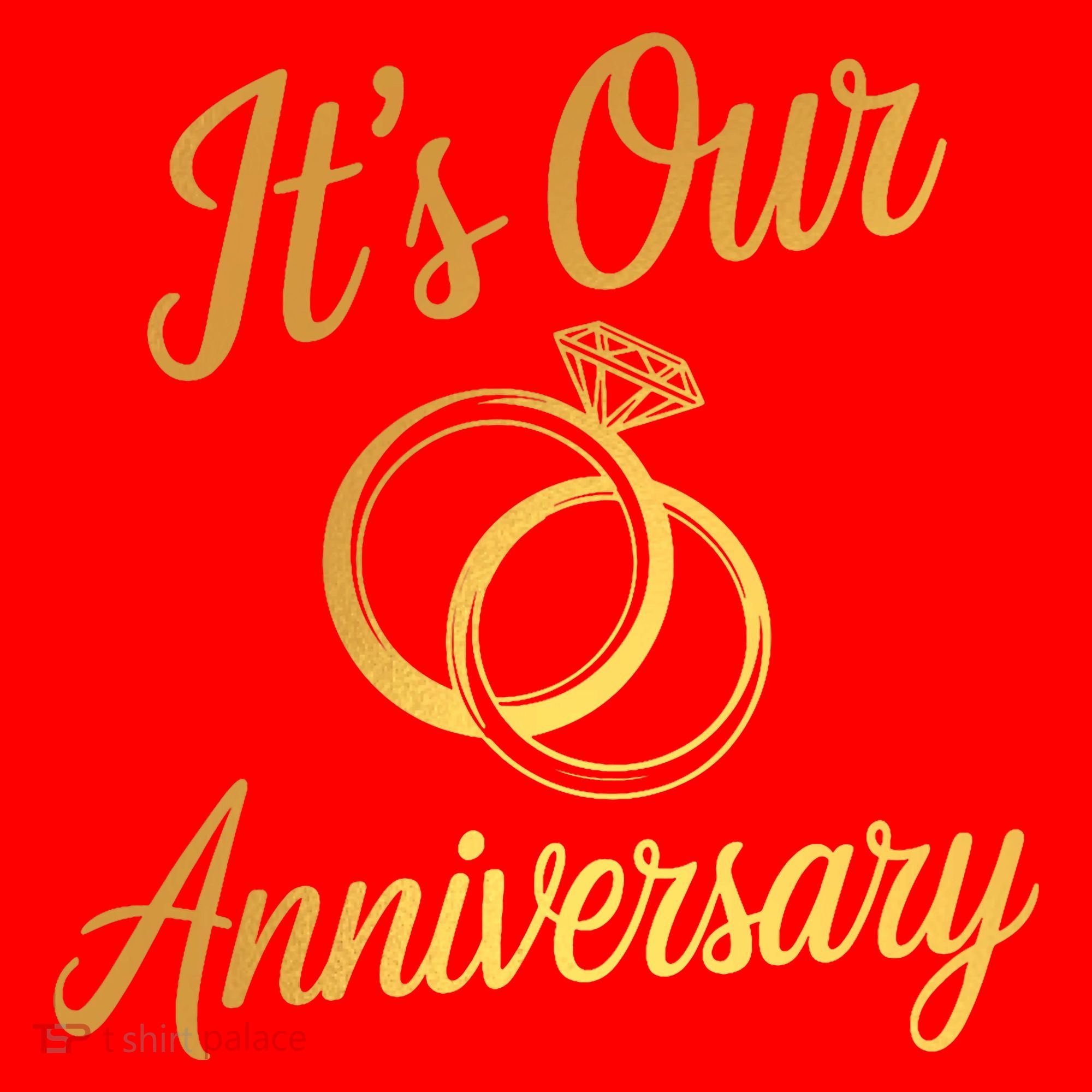 ItS Our Anniversary Shirts For Married Couples Husband Wife Santa Hat