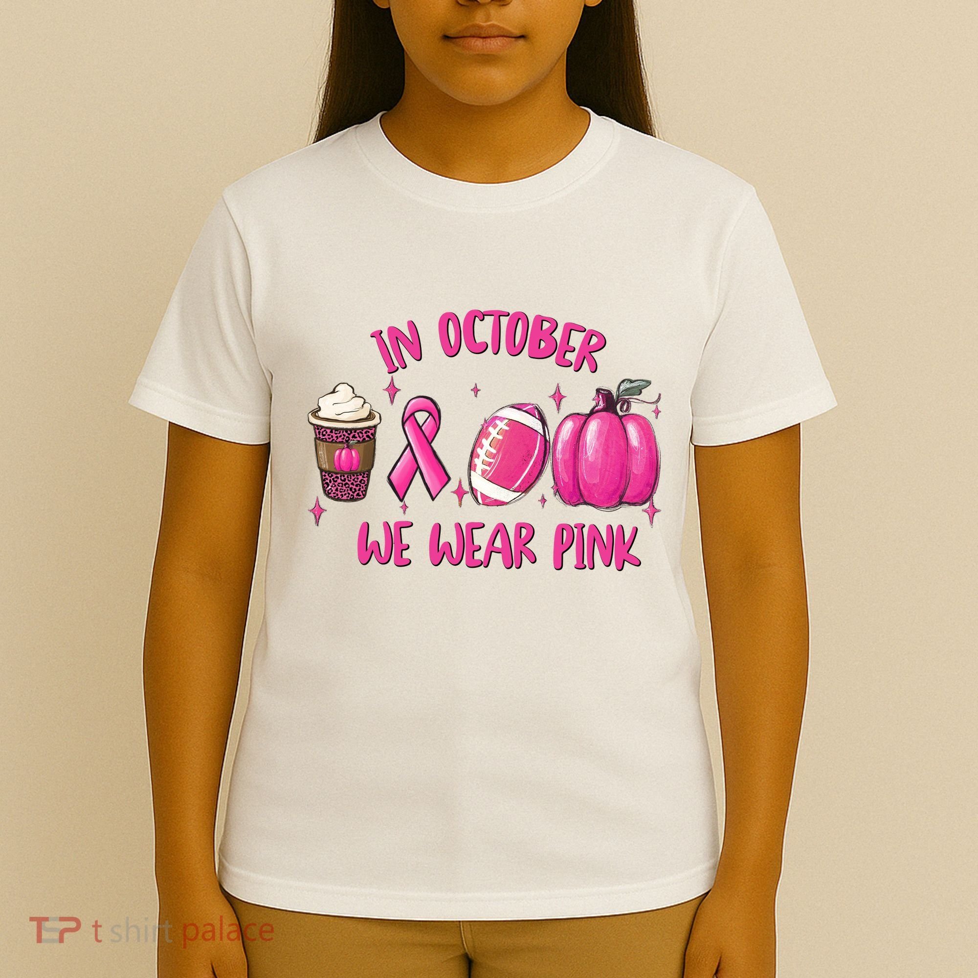 In October Breast Cancer Football Oktoberfest Halloween T-Shirt