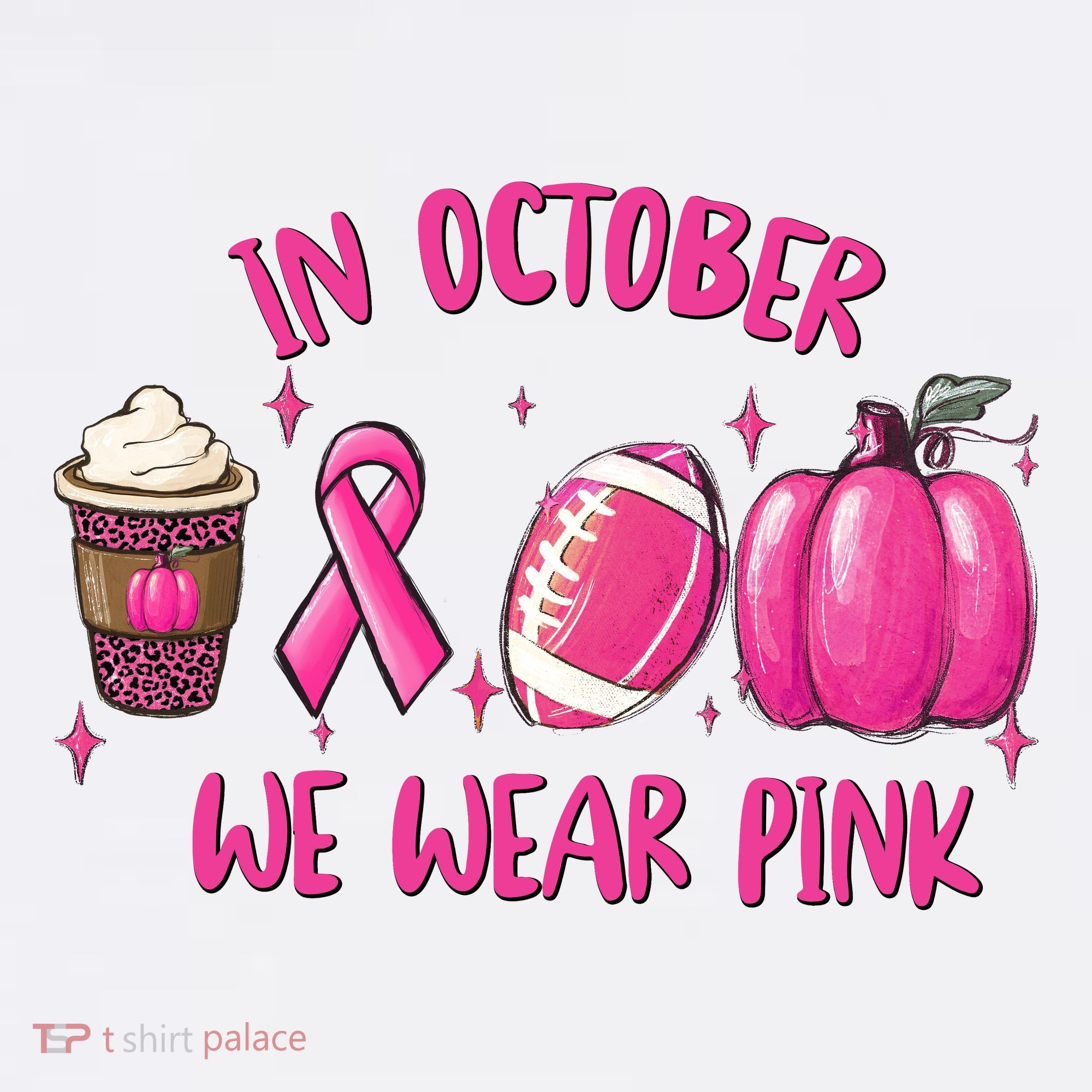 In October Breast Cancer Football Oktoberfest Halloween T-Shirt