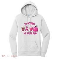 In October Breast Cancer Football Oktoberfest Halloween Women's Hoodie thumb 0