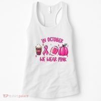 In October Breast Cancer Football Oktoberfest Halloween Women's Tank Top thumb 0