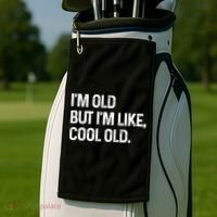 I'm Old But I'm Like Cool Old Man Golf Towel thumb 2