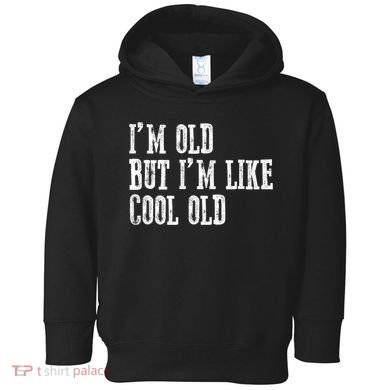 IM Old But IM Like Cool Old Funny Saying Toddler Hoodie
