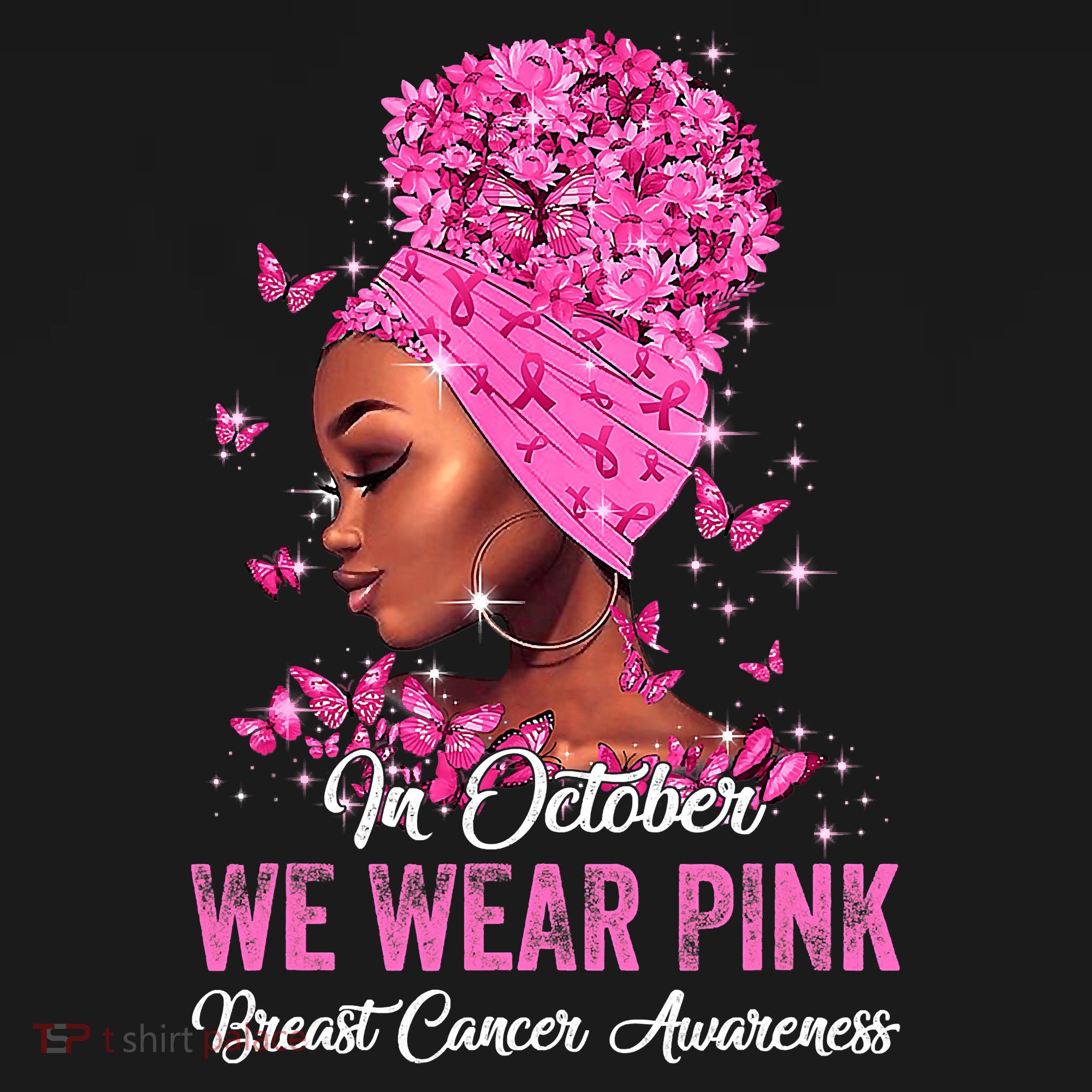 In October Black Women We Wear Pink Breast Cancer Awareness Women's Hoodie