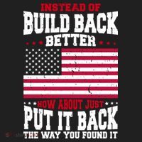 Instead Of Build Back Better How About Just Put It Back USA Women's Sweatshirt thumb 2