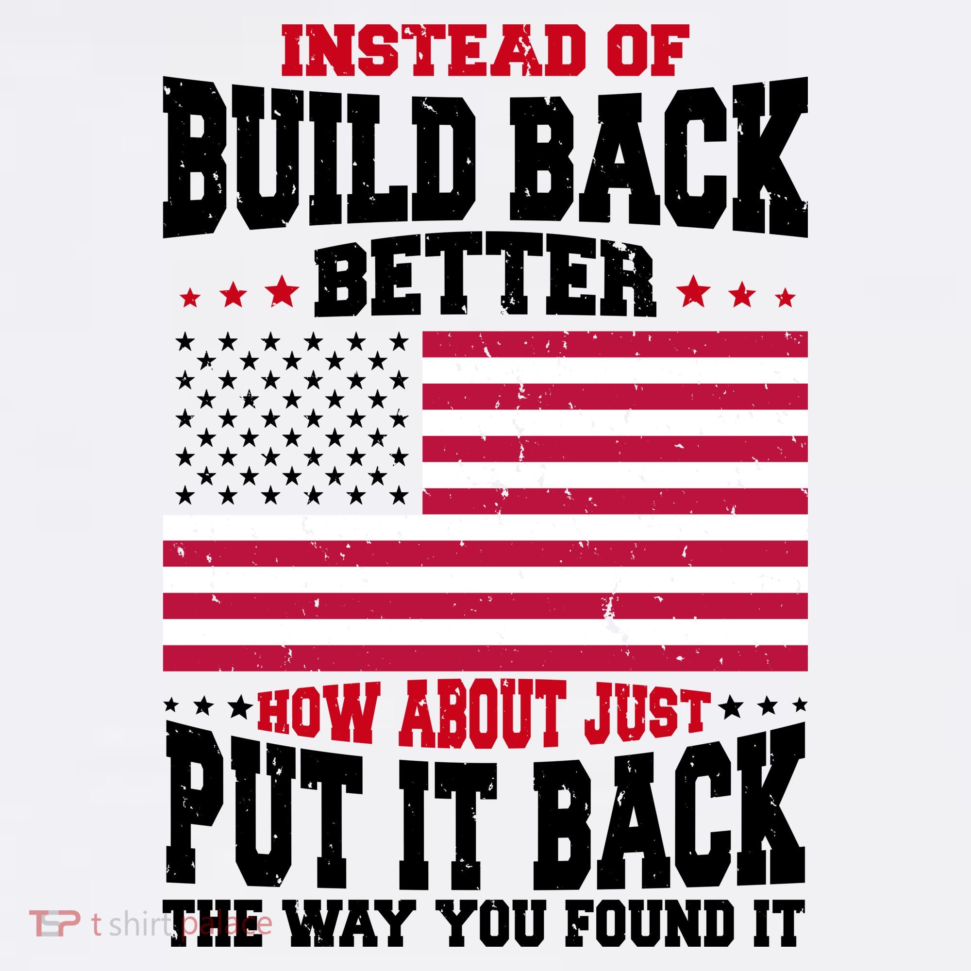 Instead Of Build Back Better How About Just Put It Back USA Doggie Tank