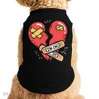 Im Ok Broken Heart Graphic Bandages Bandaids Doggie Tank thumb 0
