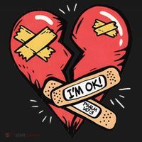 Im Ok Broken Heart Graphic Bandages Bandaids Women's Hoodie thumb 2