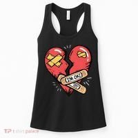Im Ok Broken Heart Graphic Bandages Bandaids Women's Tank Top thumb 0