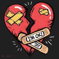 Im Ok Broken Heart Graphic Bandages Bandaids Hat thumb 2
