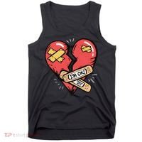 Im Ok Broken Heart Graphic Bandages Bandaids Tank Top thumb 0