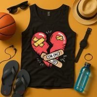 Im Ok Broken Heart Graphic Bandages Bandaids Tank Top thumb 4