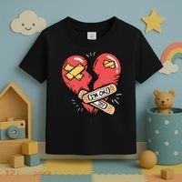 Im Ok Broken Heart Graphic Bandages Bandaids Toddler T-Shirt thumb 3
