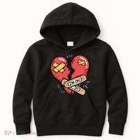 Im Ok Broken Heart Graphic Bandages Bandaids Kids Hoodie thumb 0