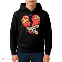 Im Ok Broken Heart Graphic Bandages Bandaids Kids Hoodie thumb 4
