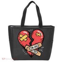 Im Ok Broken Heart Graphic Bandages Bandaids Tote Bag thumb 0