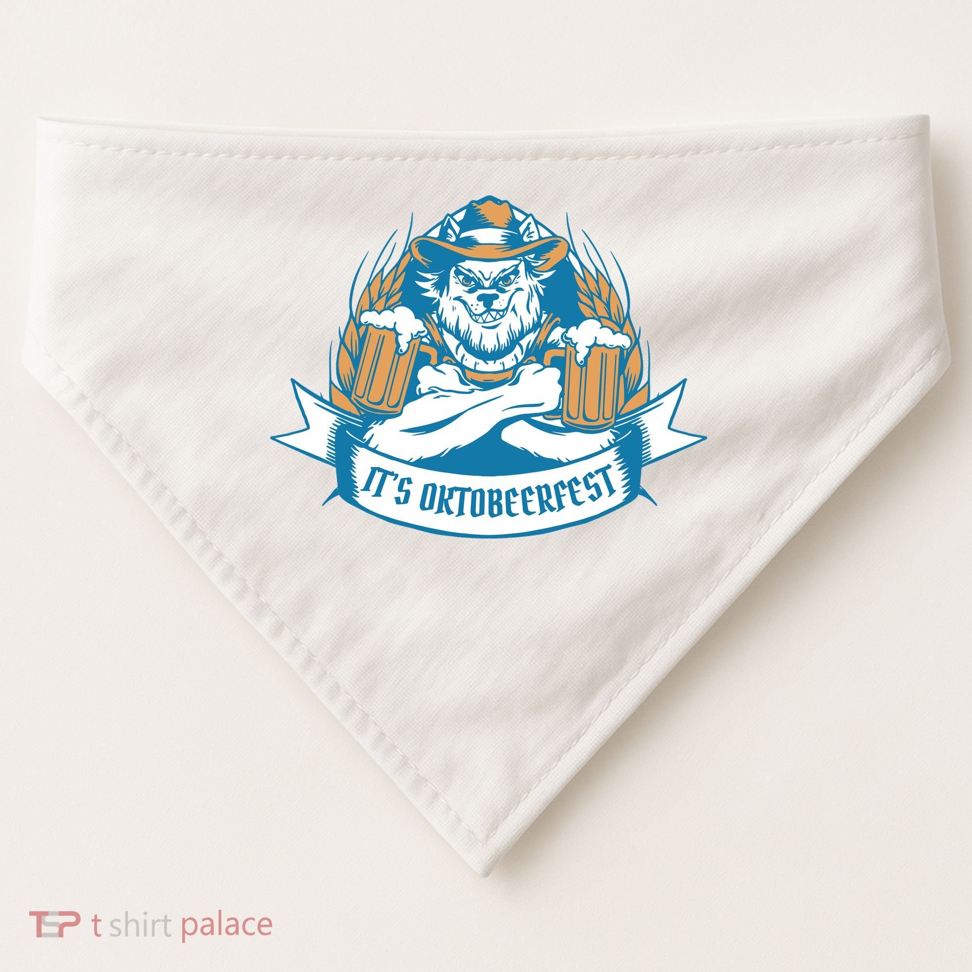 It's Oktoberfest Beer USA-Made Doggie Bandana