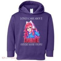 I Only Care About Anime And Like Maybe 3 People Funny Toddler Hoodie thumb 0