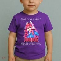 I Only Care About Anime And Like Maybe 3 People Funny Toddler T-Shirt thumb 2