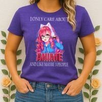 I Only Care About Anime And Like Maybe 3 People Funny Women's T-Shirt thumb 2