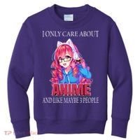 I Only Care About Anime And Like Maybe 3 People Funny Kids Sweatshirt thumb 0