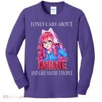 I Only Care About Anime And Like Maybe 3 People Funny Kids Long Sleeve Shirt thumb 0