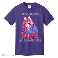 I Only Care About Anime And Like Maybe 3 People Funny Kids T-Shirt thumb 0