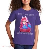 I Only Care About Anime And Like Maybe 3 People Funny Kids T-Shirt thumb 2