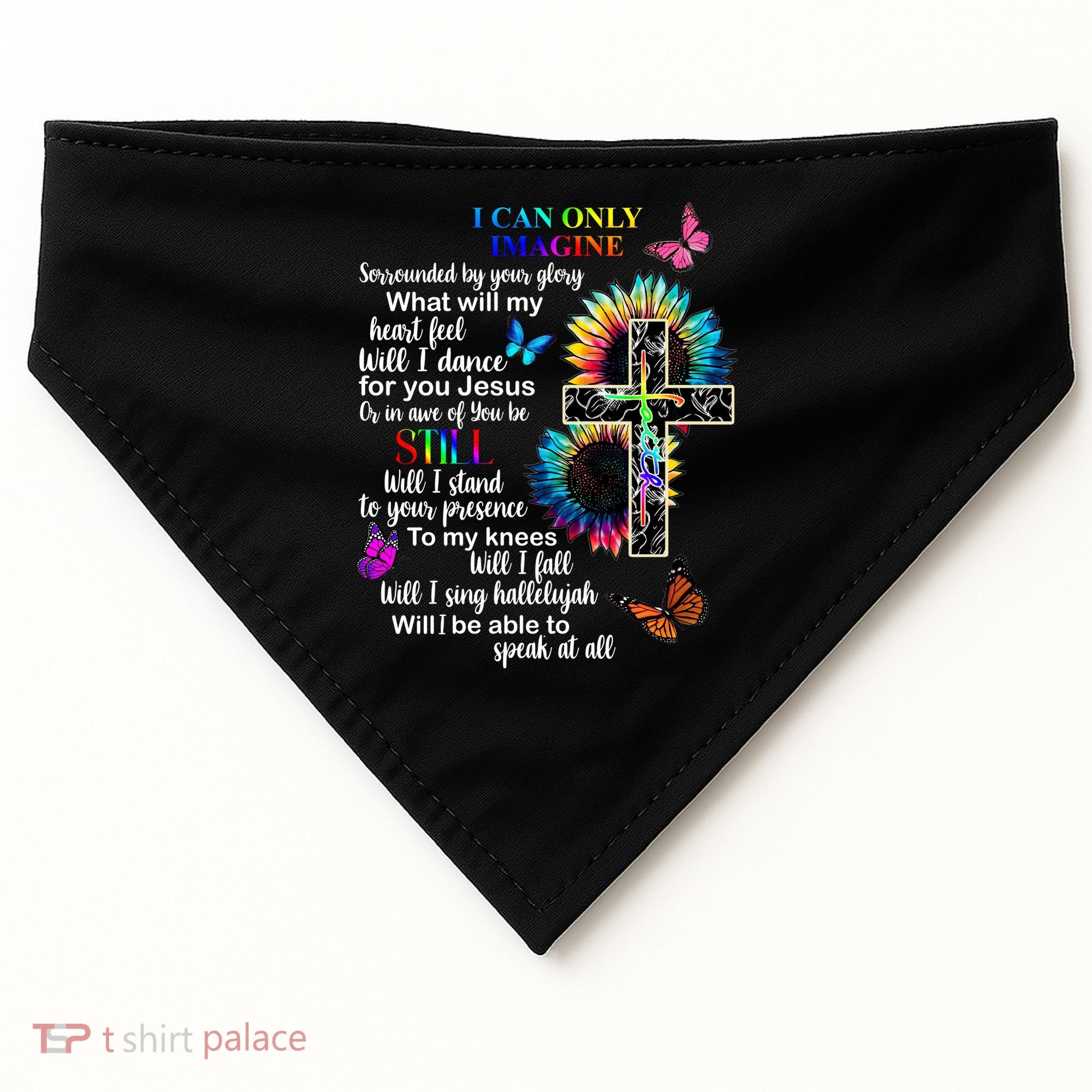 I Only Can Imagine Faith Christian Jesus God USA-Made Doggie Bandana
