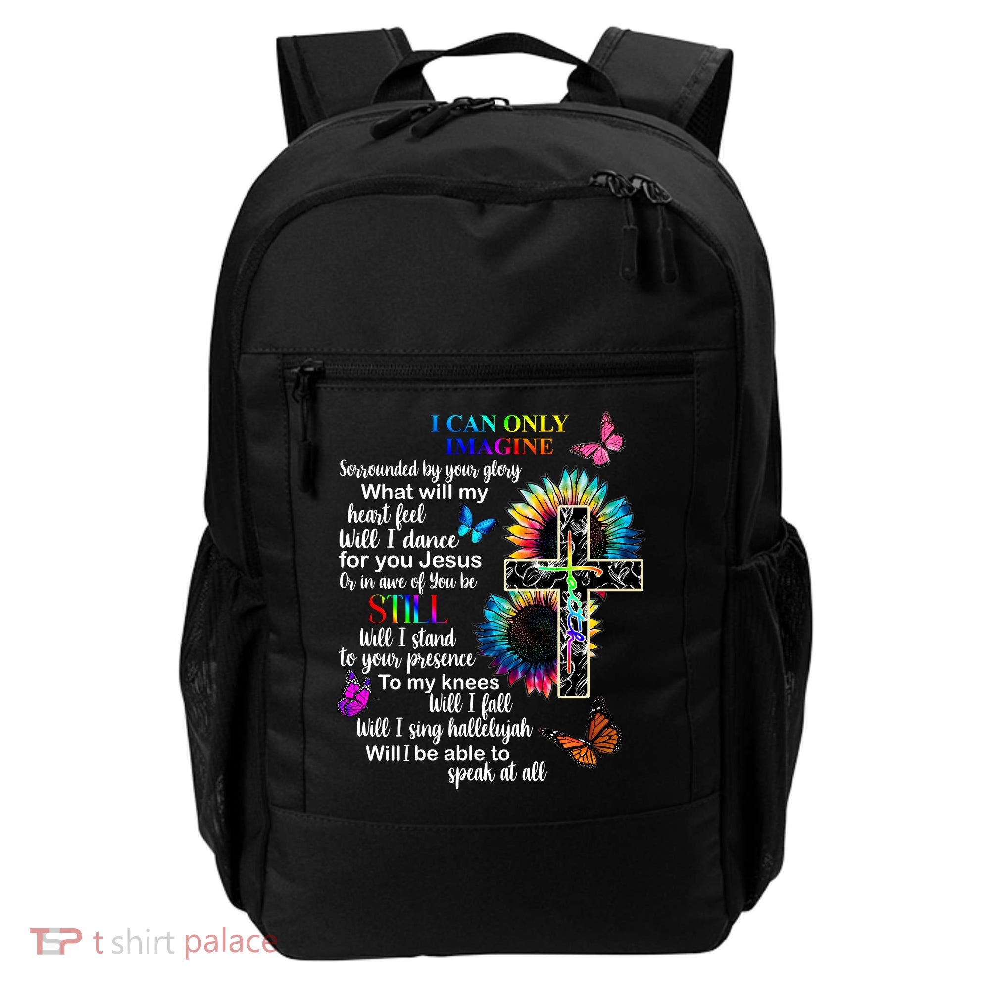 I Only Can Imagine Faith Christian Jesus God Backpack