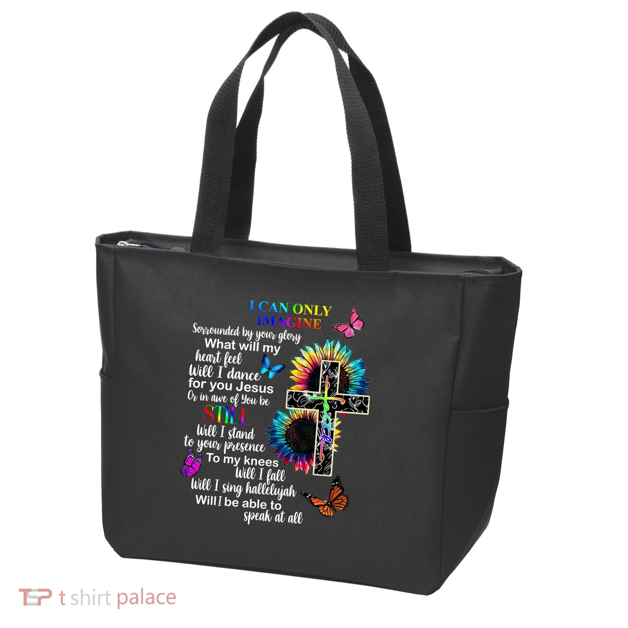 I Only Can Imagine Faith Christian Jesus God Tote Bag