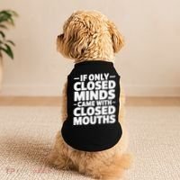 If Only Closed Minds Came With Closed Mouths Funny Quote Doggie Tank thumb 2