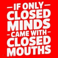 If Only Closed Minds Came With Closed Mouths Funny Quote Santa Hat thumb 1