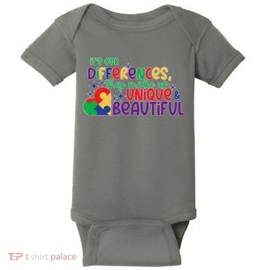 Its Our Differences They Make Us Unique And Beautiful Baby Bodysuit