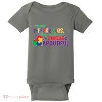 Its Our Differences They Make Us Unique And Beautiful Baby Bodysuit thumb 0