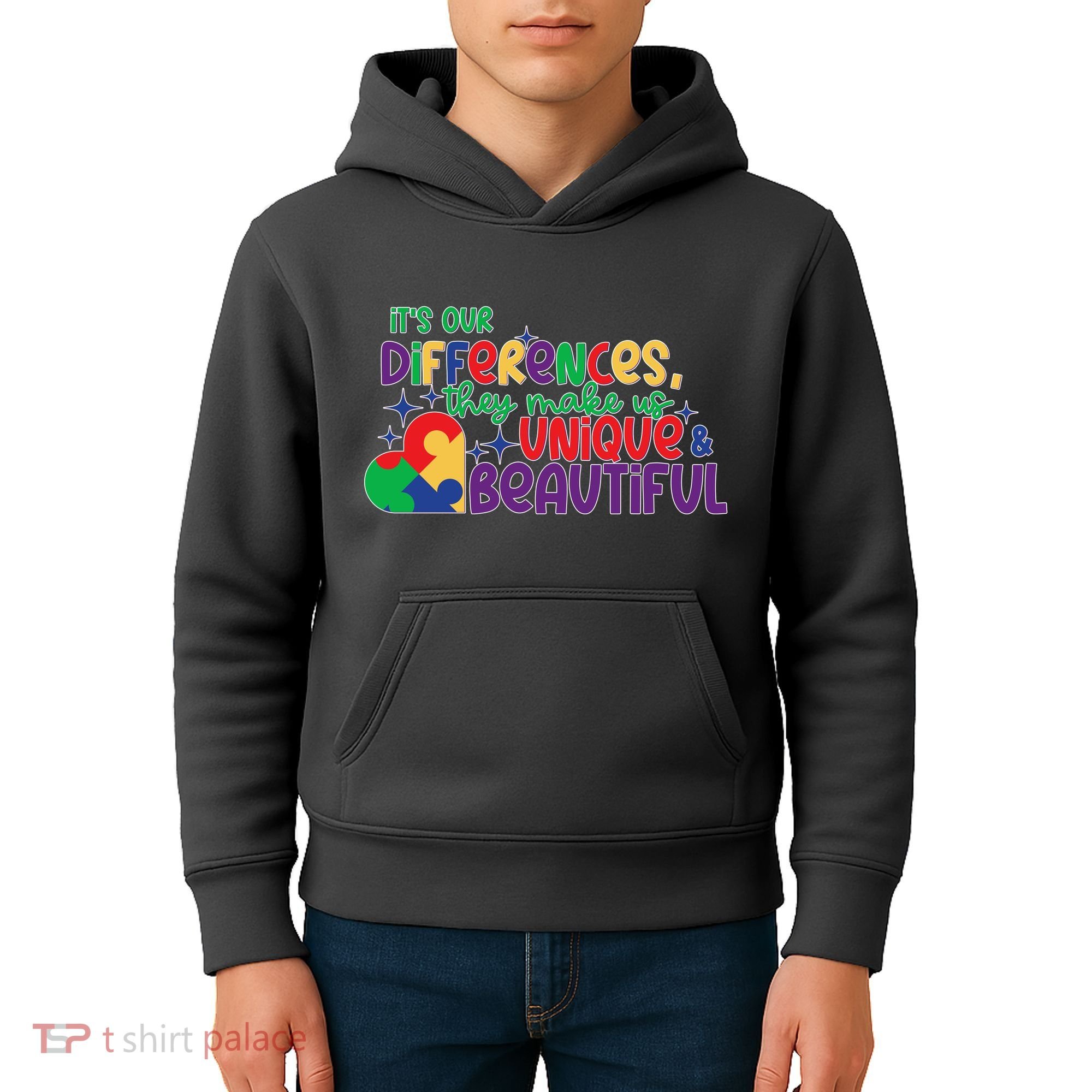 Its Our Differences They Make Us Unique And Beautiful Kids Hoodie