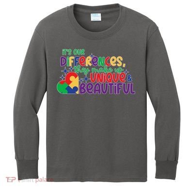 Its Our Differences They Make Us Unique And Beautiful Kids Long Sleeve Shirt