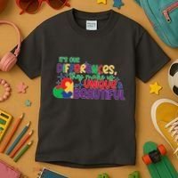 Its Our Differences They Make Us Unique And Beautiful Kids T-Shirt thumb 3