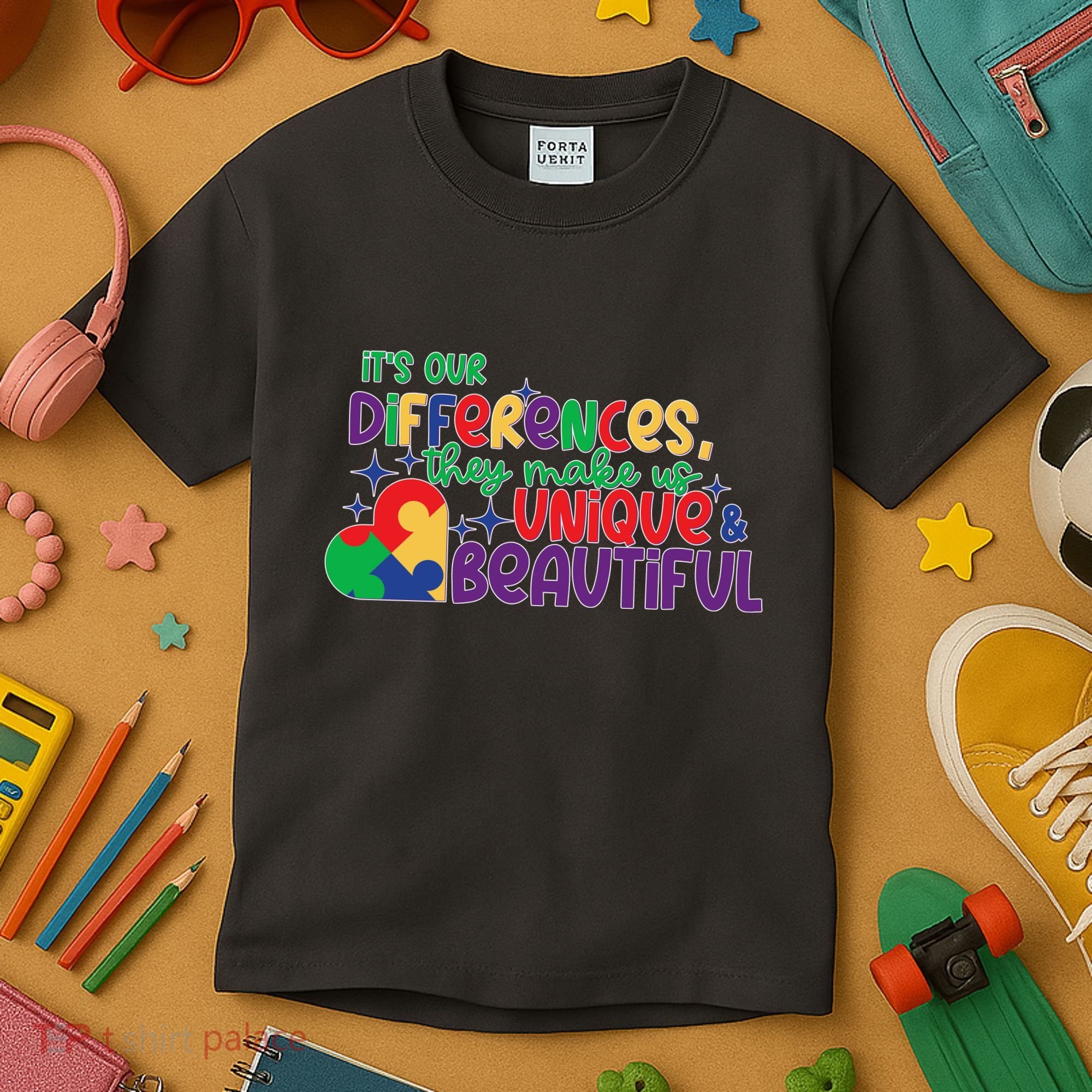 Its Our Differences They Make Us Unique And Beautiful Kids T-Shirt