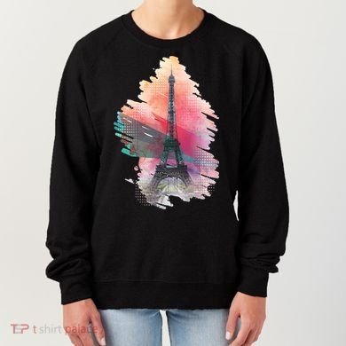 Illustration Of Eiffel Tower In Paris Women's Sweatshirt