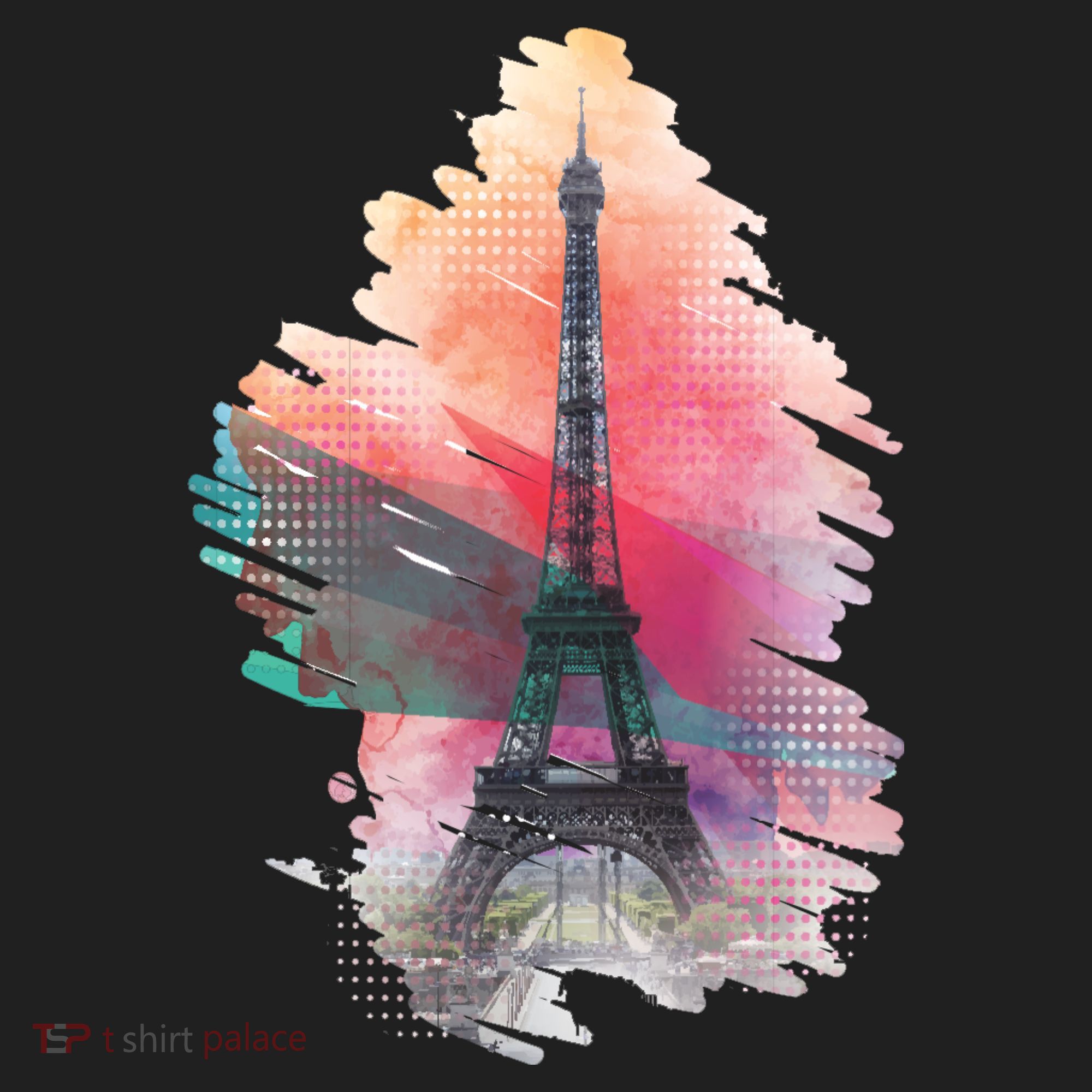 Illustration Of Eiffel Tower In Paris Women's Sweatshirt