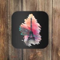 Illustration Of Eiffel Tower In Paris Coaster thumb 0