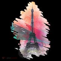 Illustration Of Eiffel Tower In Paris Toddler Hoodie thumb 2