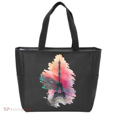 Illustration Of Eiffel Tower In Paris Bag