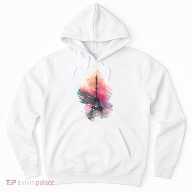 Illustration Of Eiffel Tower In Paris Hoodie