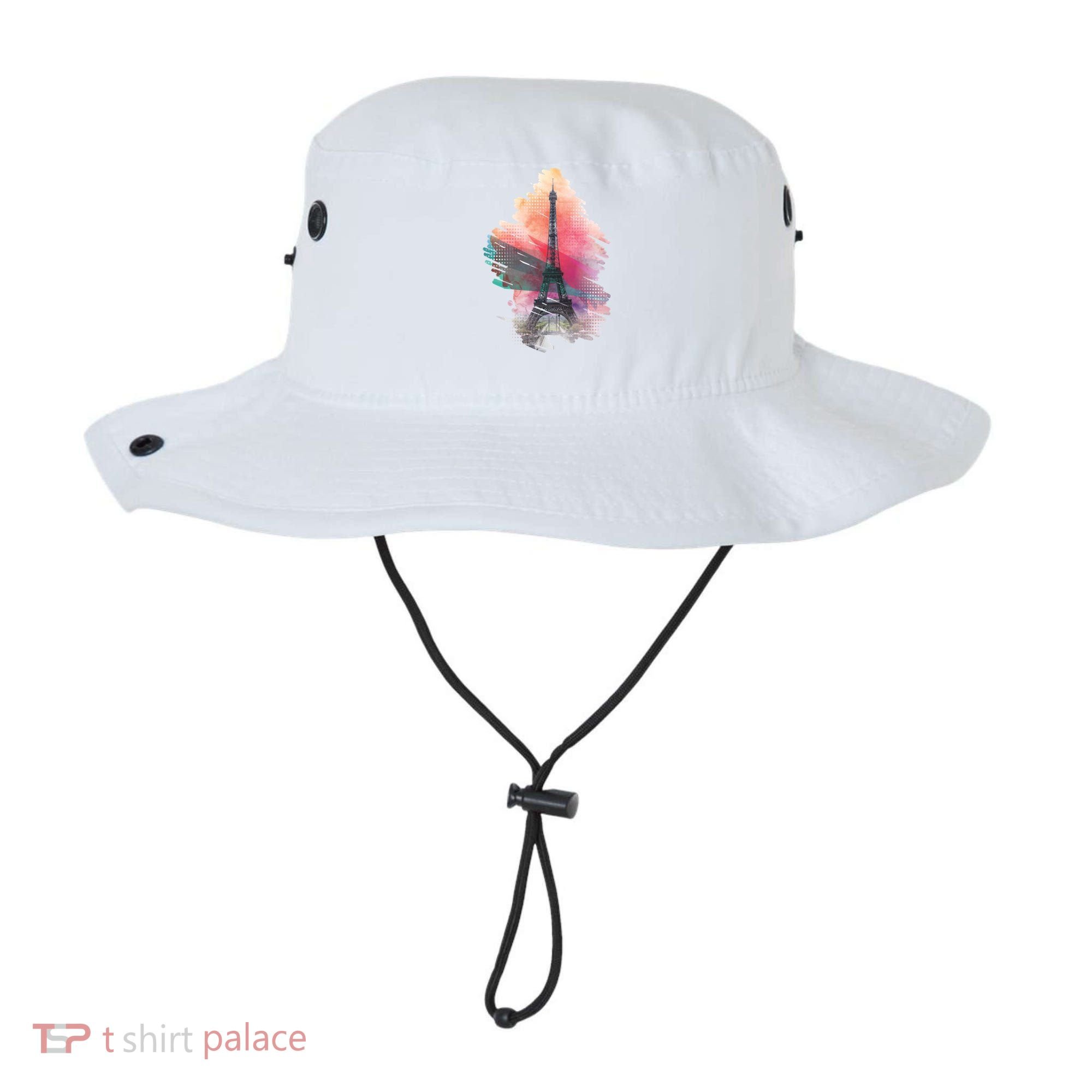 Illustration Of Eiffel Tower In Paris Bucket Hat